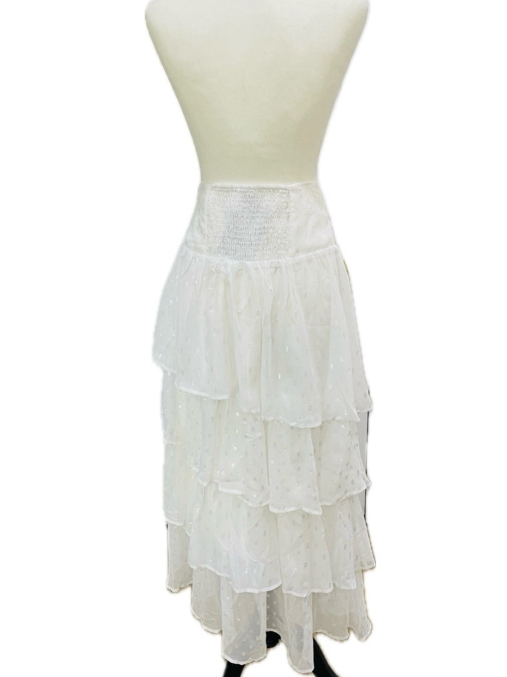 En Saison Cream Tiered Ruffle Maxi Skirt - Women - Picture 5 of 15